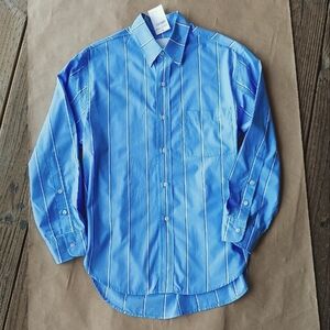 NEW Citizens of Humanity Kayla Blue Stripe Button Top Shirt sz Small S